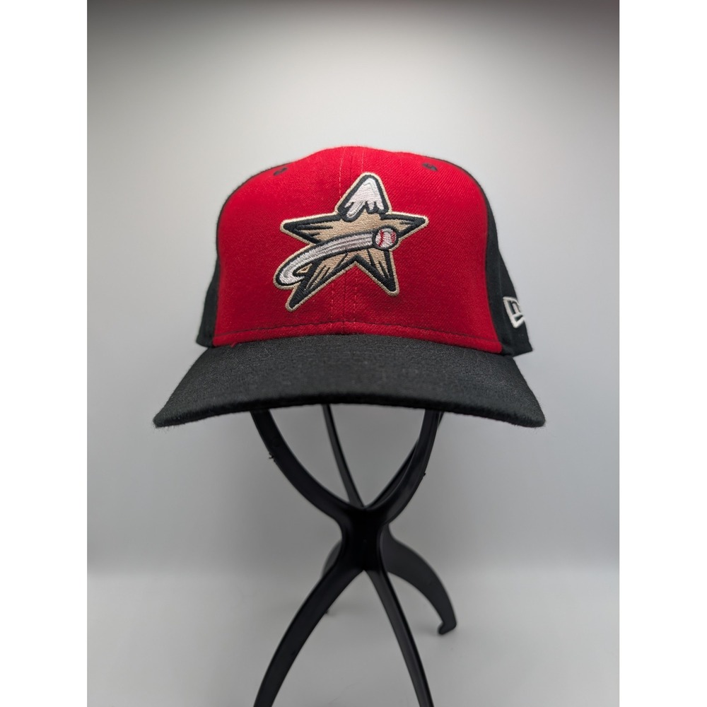 New Era 59FIFTY Tri-City Dust Devils MiLB Fitted Hat Size 7 3/8 Red Black USA